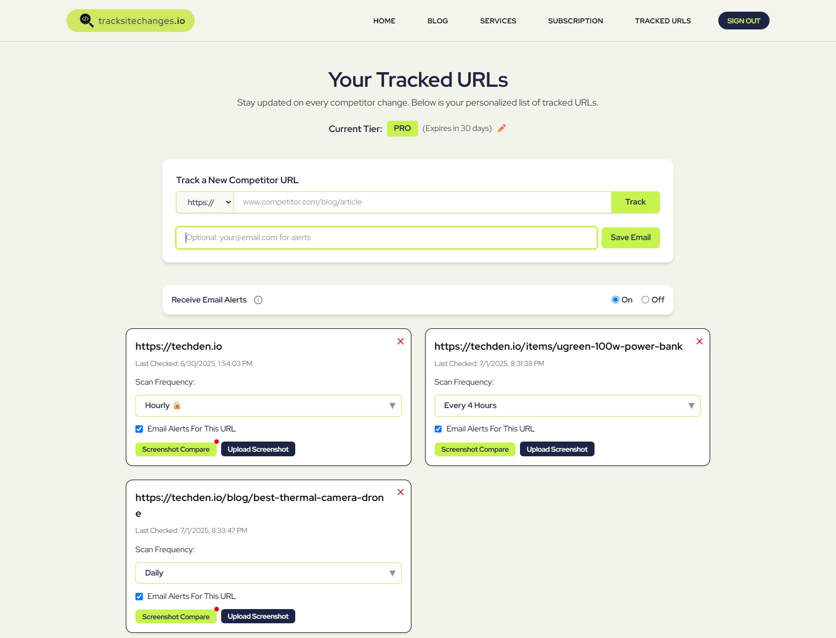 TrackSiteChanges Preview Video